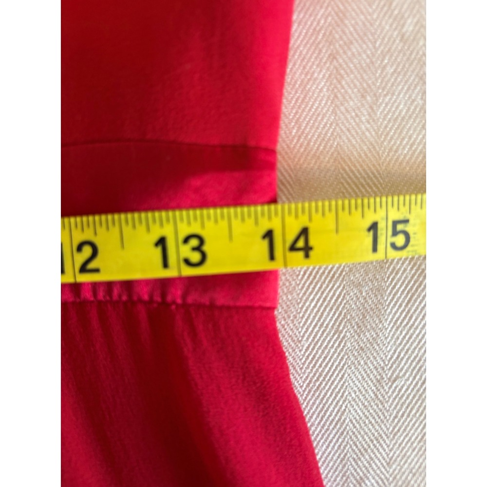 BCBGMaxazria Red Silk Gown Strapless Ruffle Tiered Formal Dress Y2K 100% Silk - Picture 14 of 16